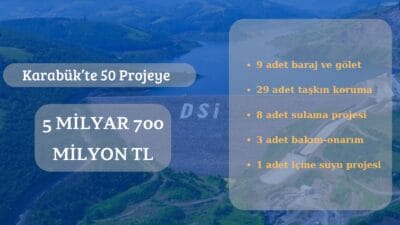 Devlet Su İşleri (DSİ) Genel Müdürlüğü tarafından Karabük’te hayata geçirilecek