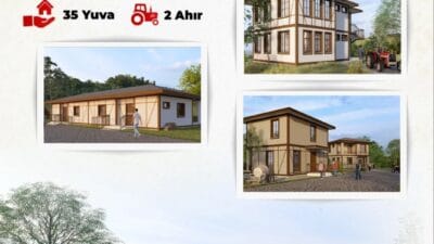 Bakan Murat Kurum, Karabük’te düzenlenen afet konutları temel atma töreninde,