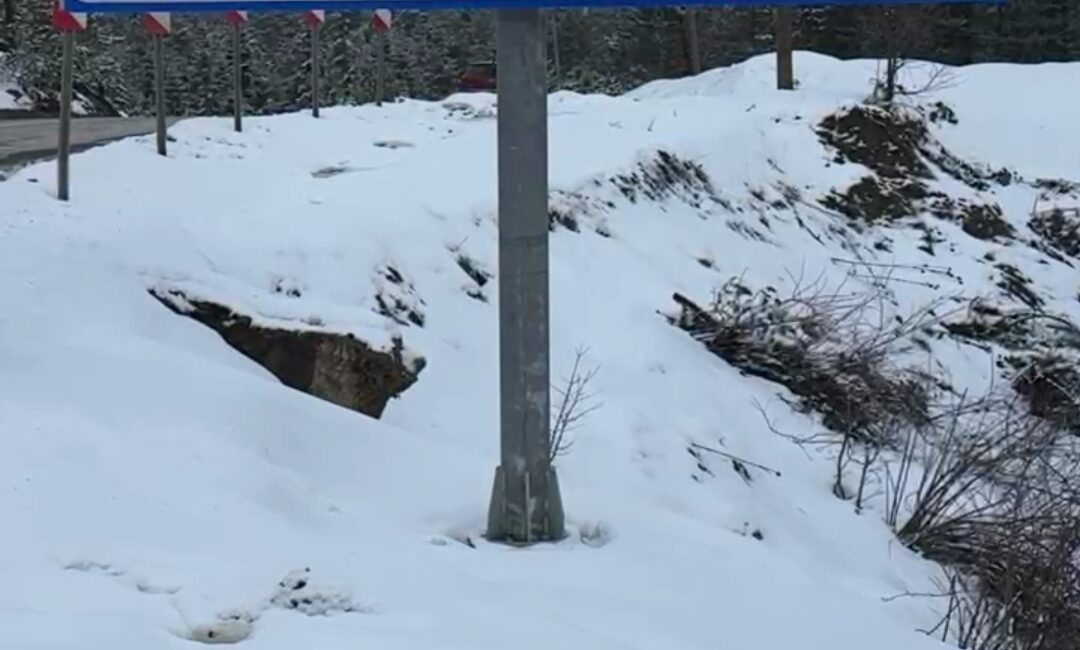 Karabük-Bartın kara yolunun 1030 rakımlı Ahmetusta Geçidi'nde yağışın ardından ormanlık