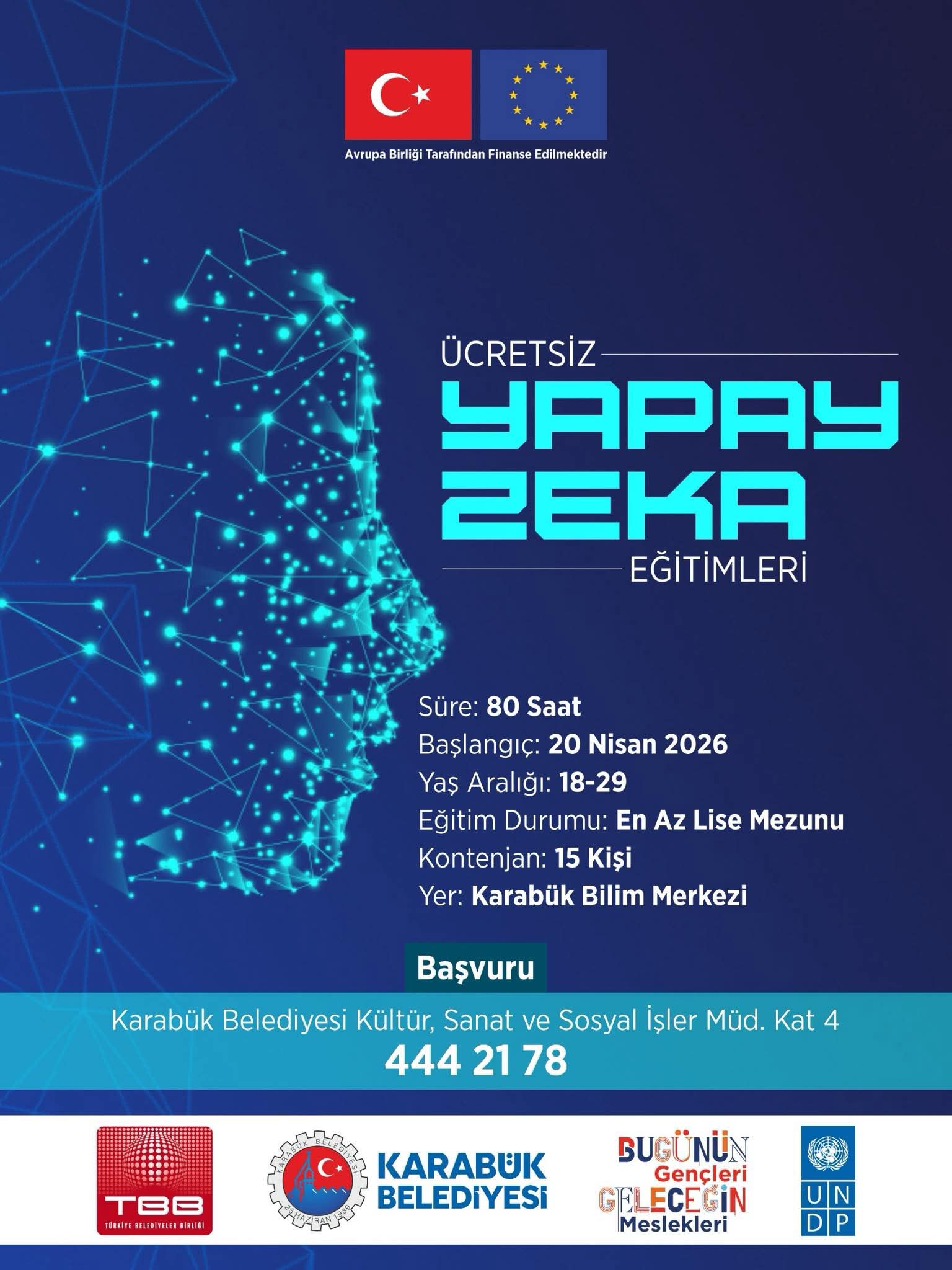 Karabük Belediyesi tarafından gençlere yönelik hayata geçirilen “Ücretsiz Yapay Zekâ