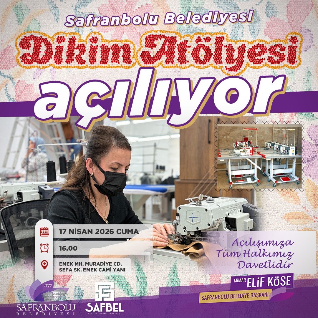 Karabük’ün Safranbolu ilçesinde, Safranbolu Belediyesi tarafından kurulan “Dikim Atölyesi” düzenlenecek