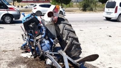 Karabük'te çekici ile traktörün çarpıştığı trafik kazasında 1 kişi ağır