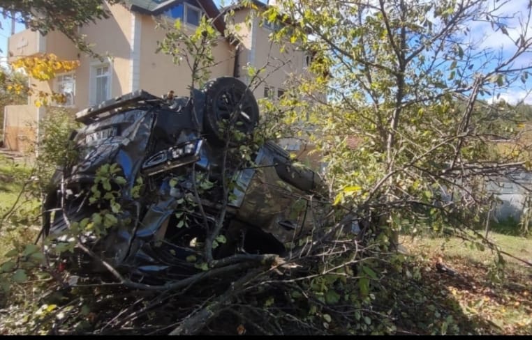 Karabük’te Ankara yolu güzergâhında meydana gelen tek taraflı trafik kazasında
